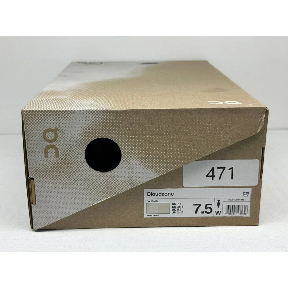 On Cloudzone Women 7.5 Pearl Truffle Running Shoes 3WF10074315 Sneakers